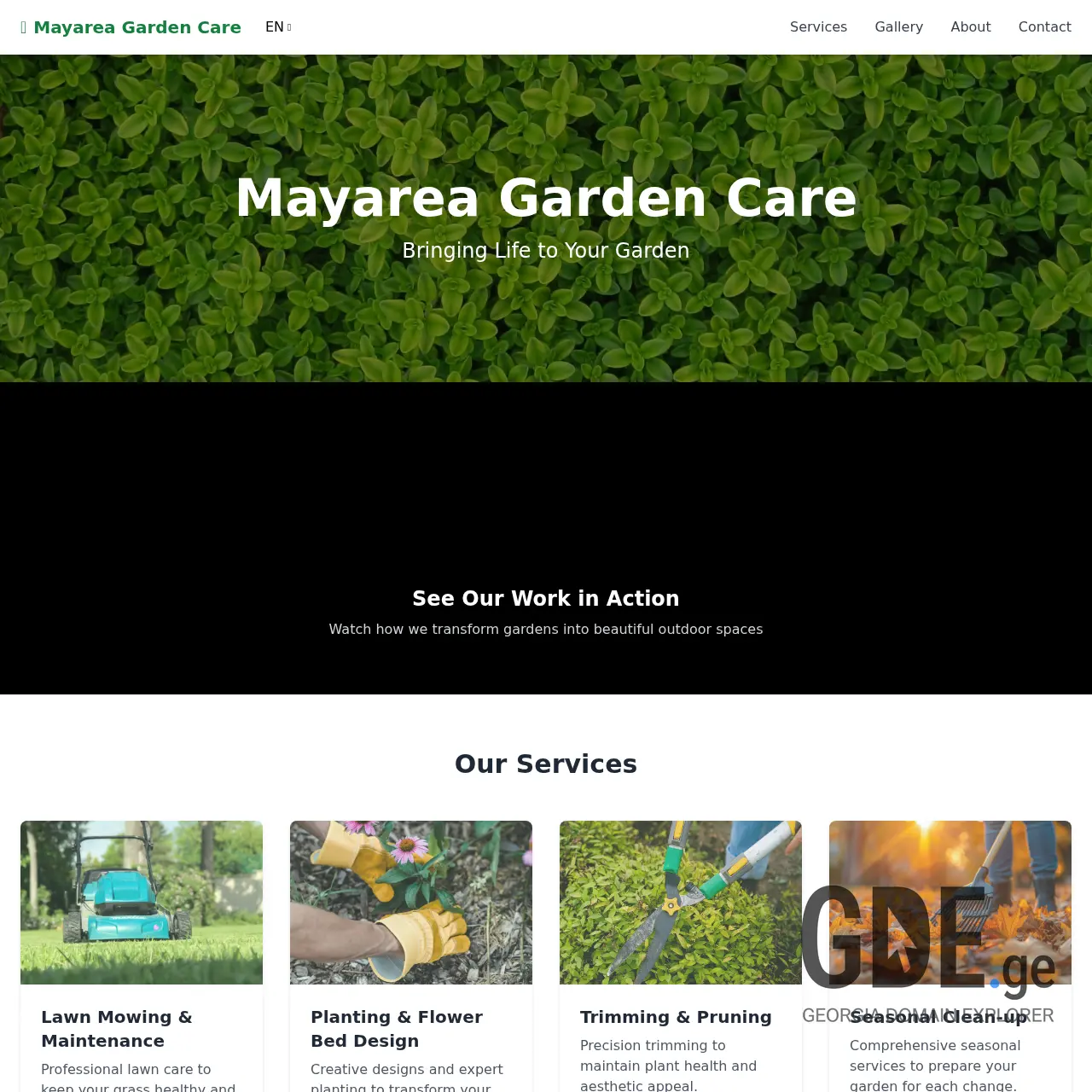 Screenshot of the site mayarea.ge at 2025-12-09