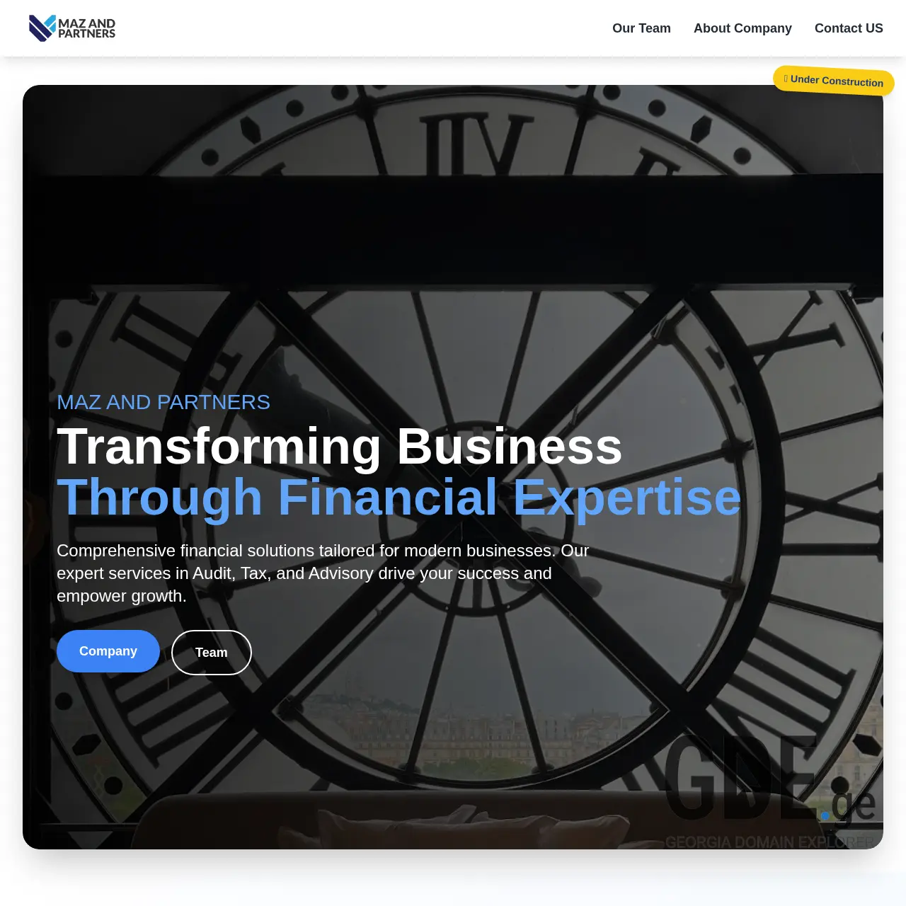 Screenshot of the site maz.ge at 2025-12-09