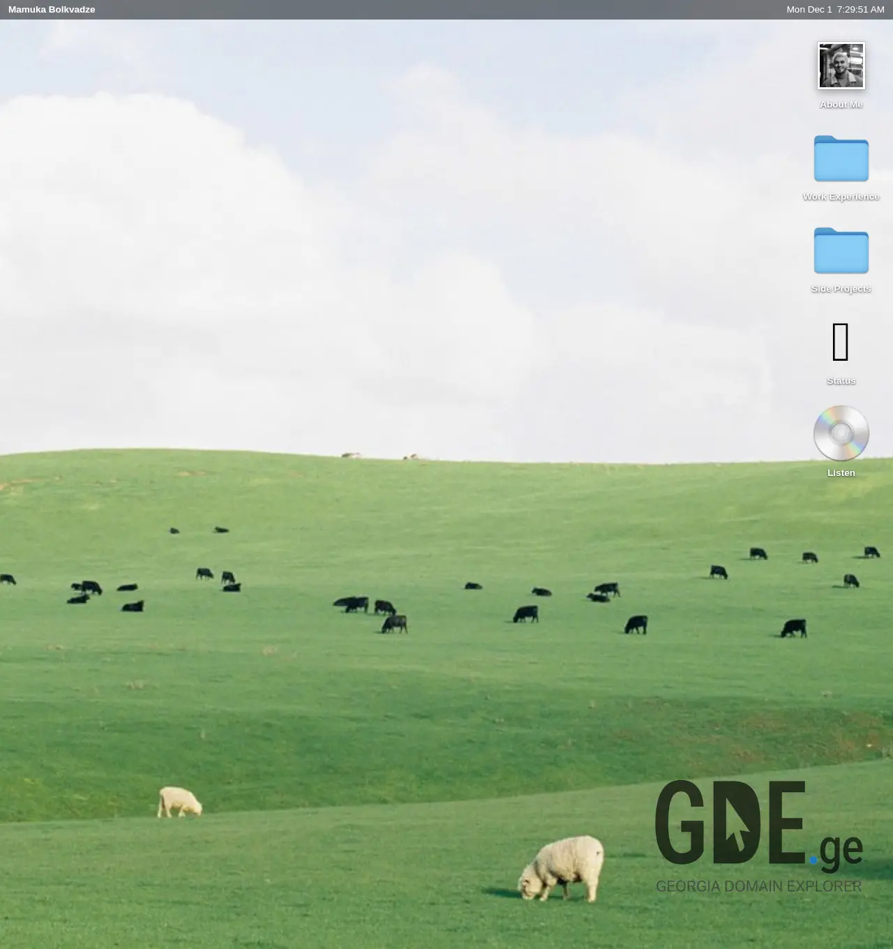 Screenshot of the site mbolkvadze.ge at 2025-12-01