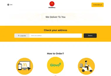 Screenshot of mcdelivery.ge