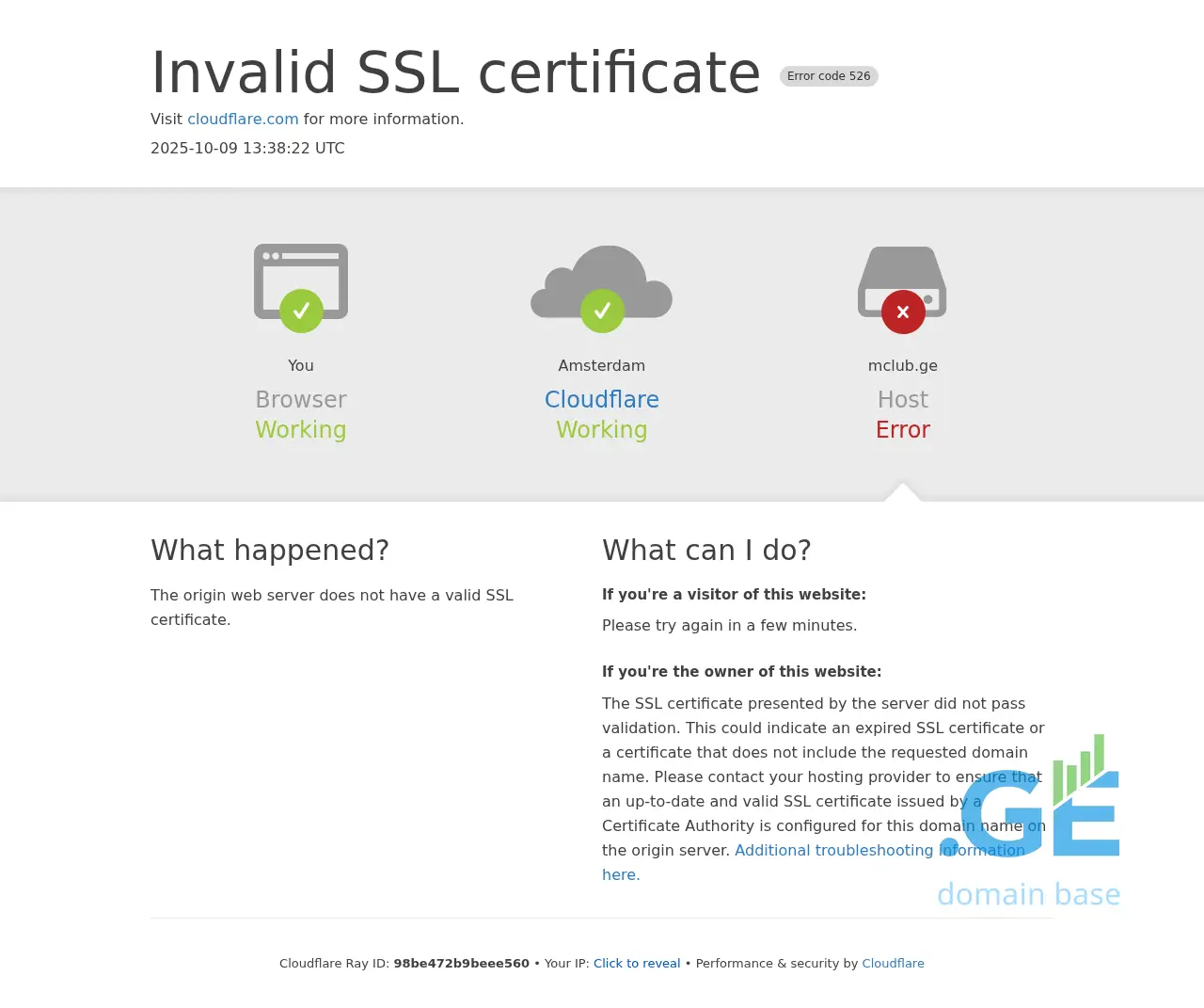 Screenshot of the site mclub.ge