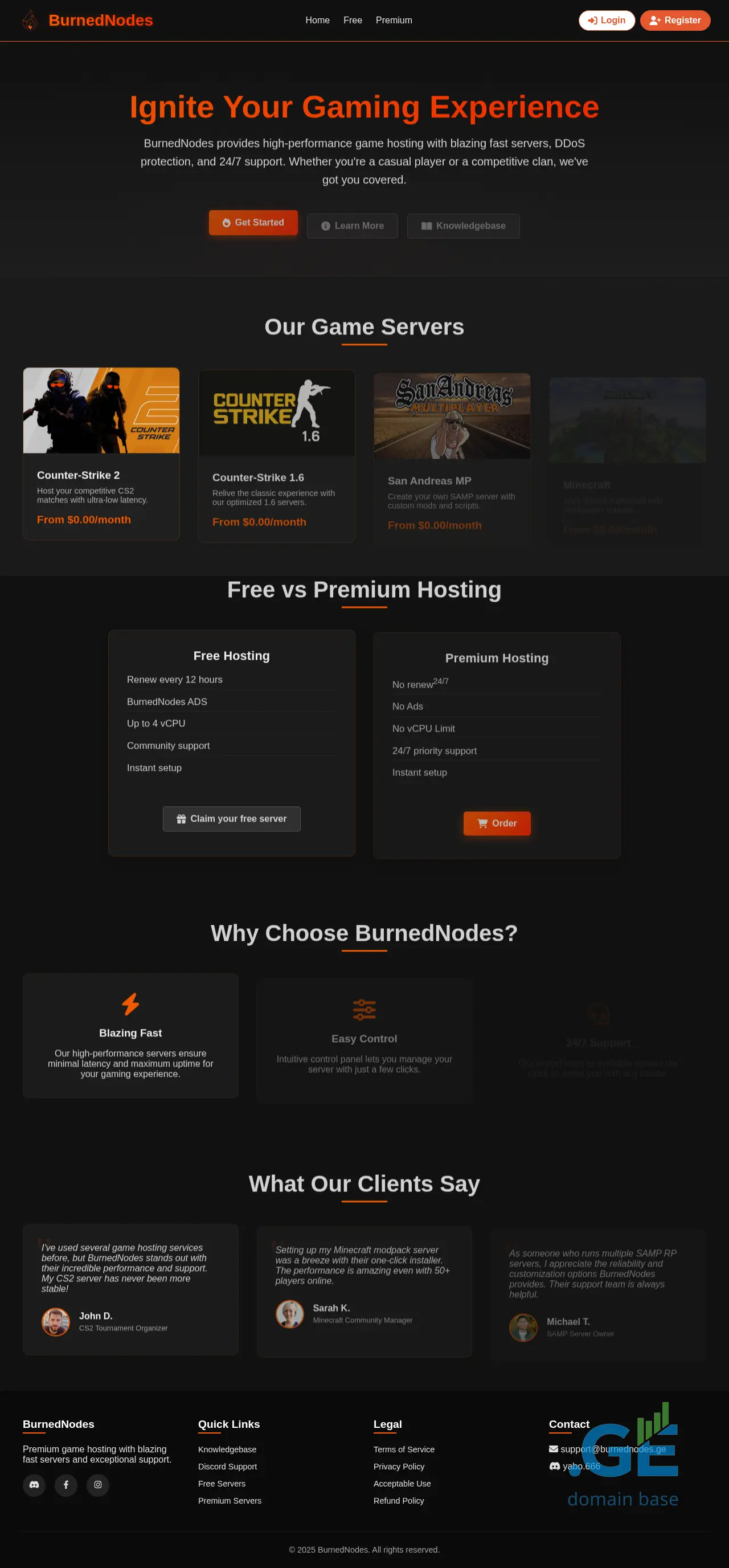 Screenshot of the site mcsrv.ge