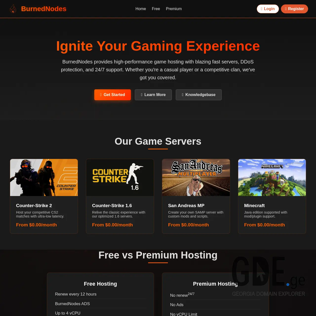 Screenshot of the site mcsrv.ge at 2025-12-09