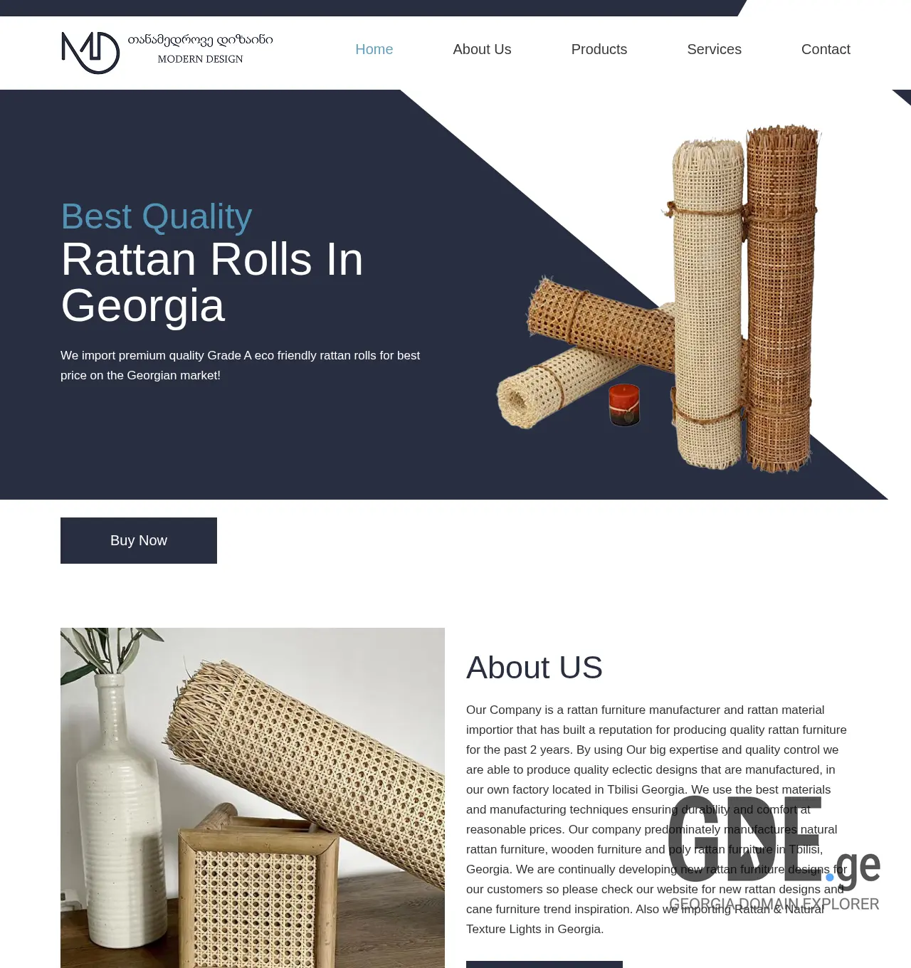 Screenshot of the site mdesign.ge at 2025-12-03