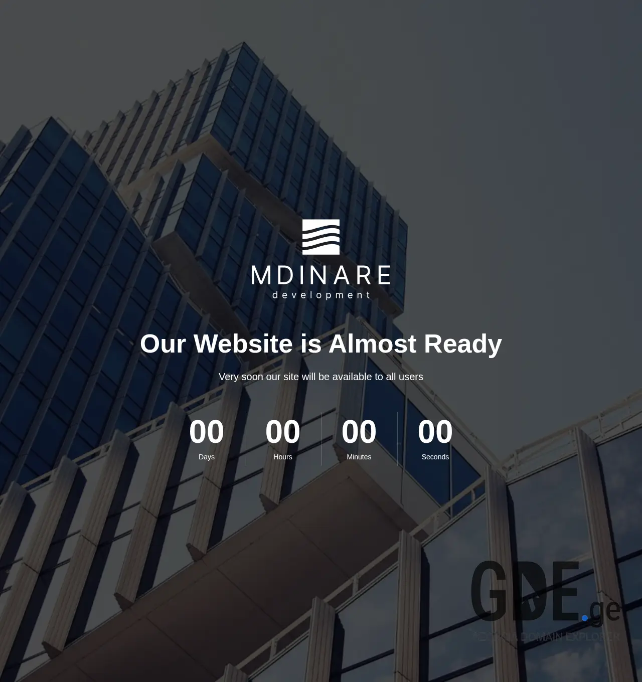 Screenshot of the site mdinare.ge at 2025-11-29