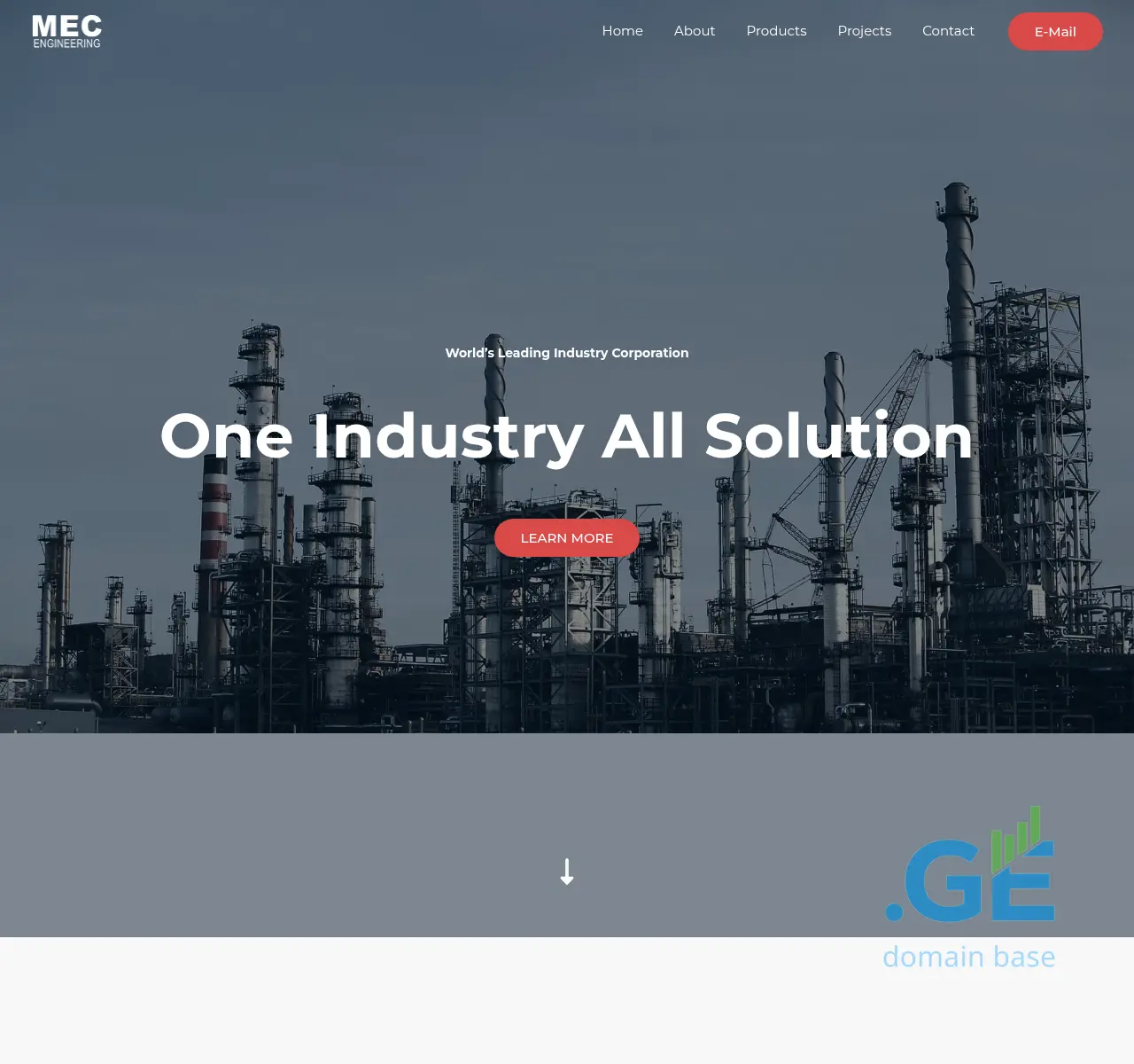 Screenshot of the site mec.ge at 2025-10-25