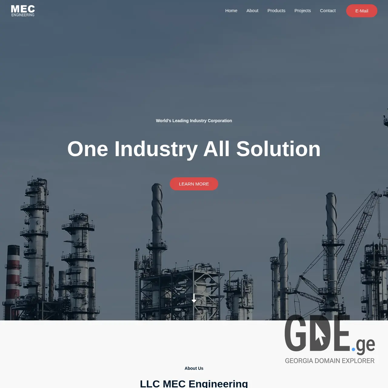 Screenshot of the site mec.ge at 2025-12-15