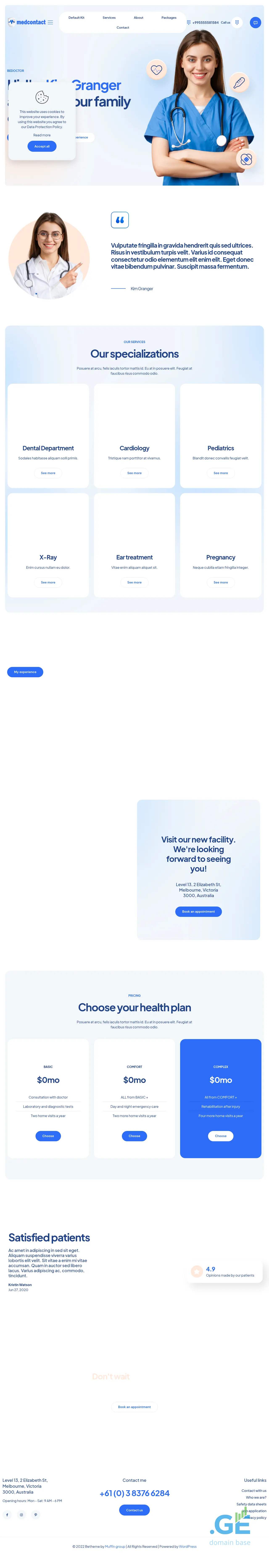 Screenshot of the site medcontact.ge