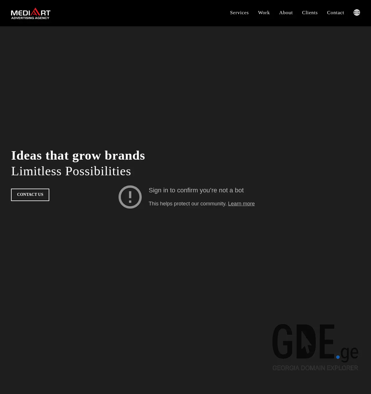 Screenshot of the site mediaart.ge at 2025-12-01