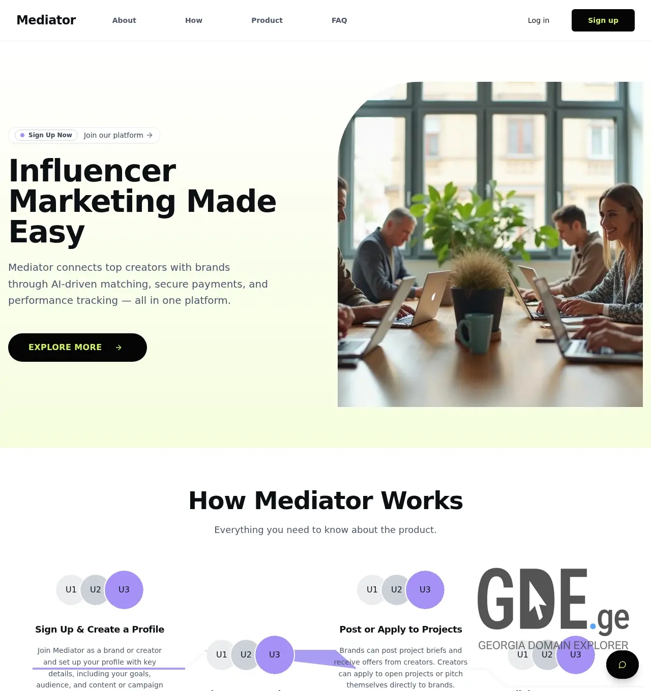 Screenshot of the site mediator.ge at 2025-12-01