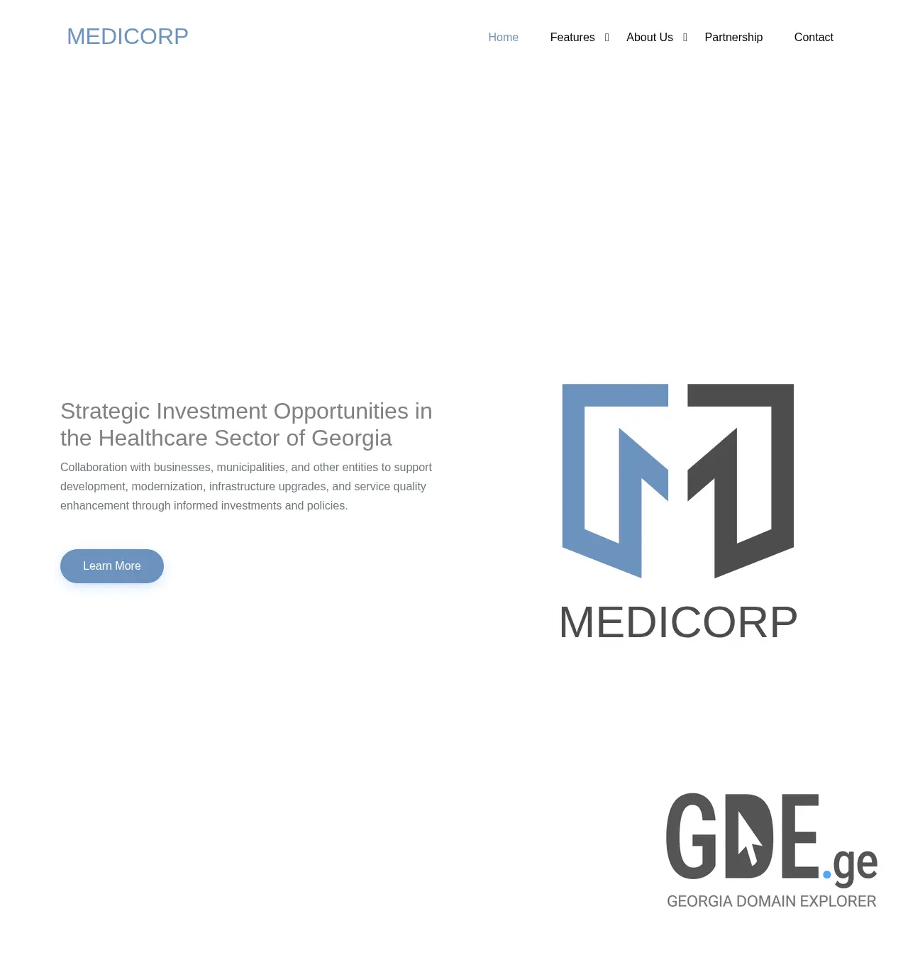 Screenshot of the site medicorp.ge at 2025-12-02