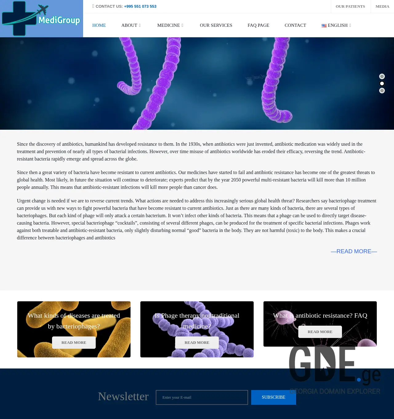 Screenshot of the site medigroup.ge at 2025-12-01