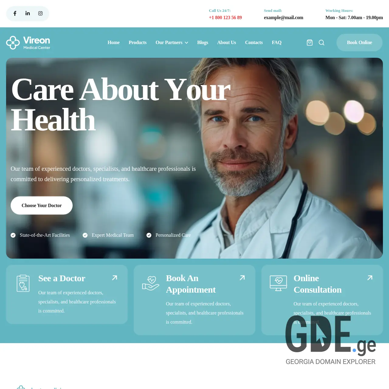 Screenshot of the site medigroupgeorgia.ge at 2025-12-15