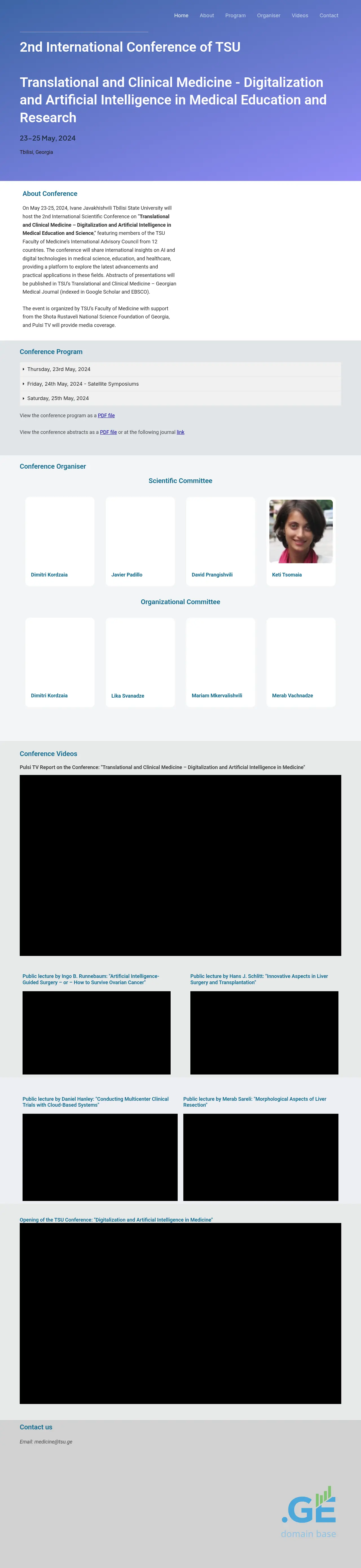 Screenshot of the site medinformatics.ge