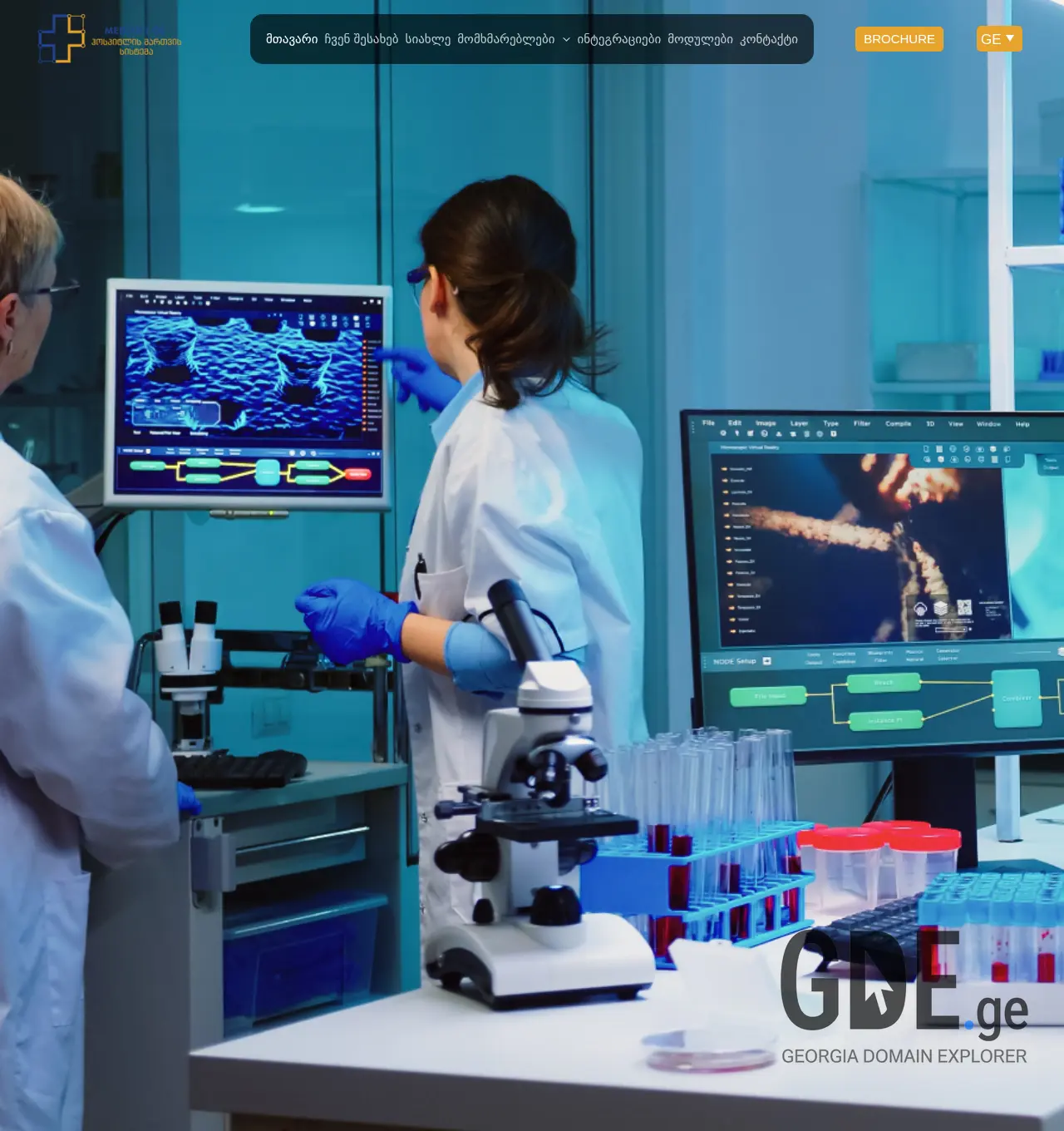 Screenshot of the site medsoft.ge at 2025-12-01