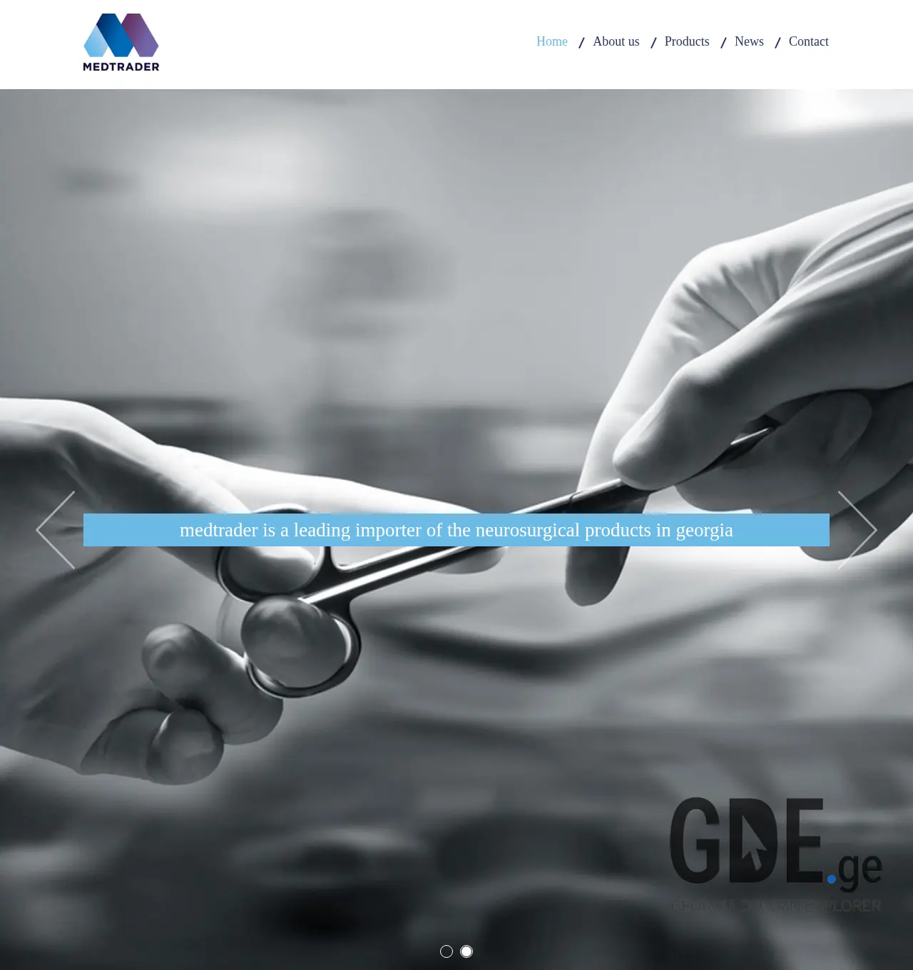 Screenshot of the site medtrader.ge at 2025-11-29