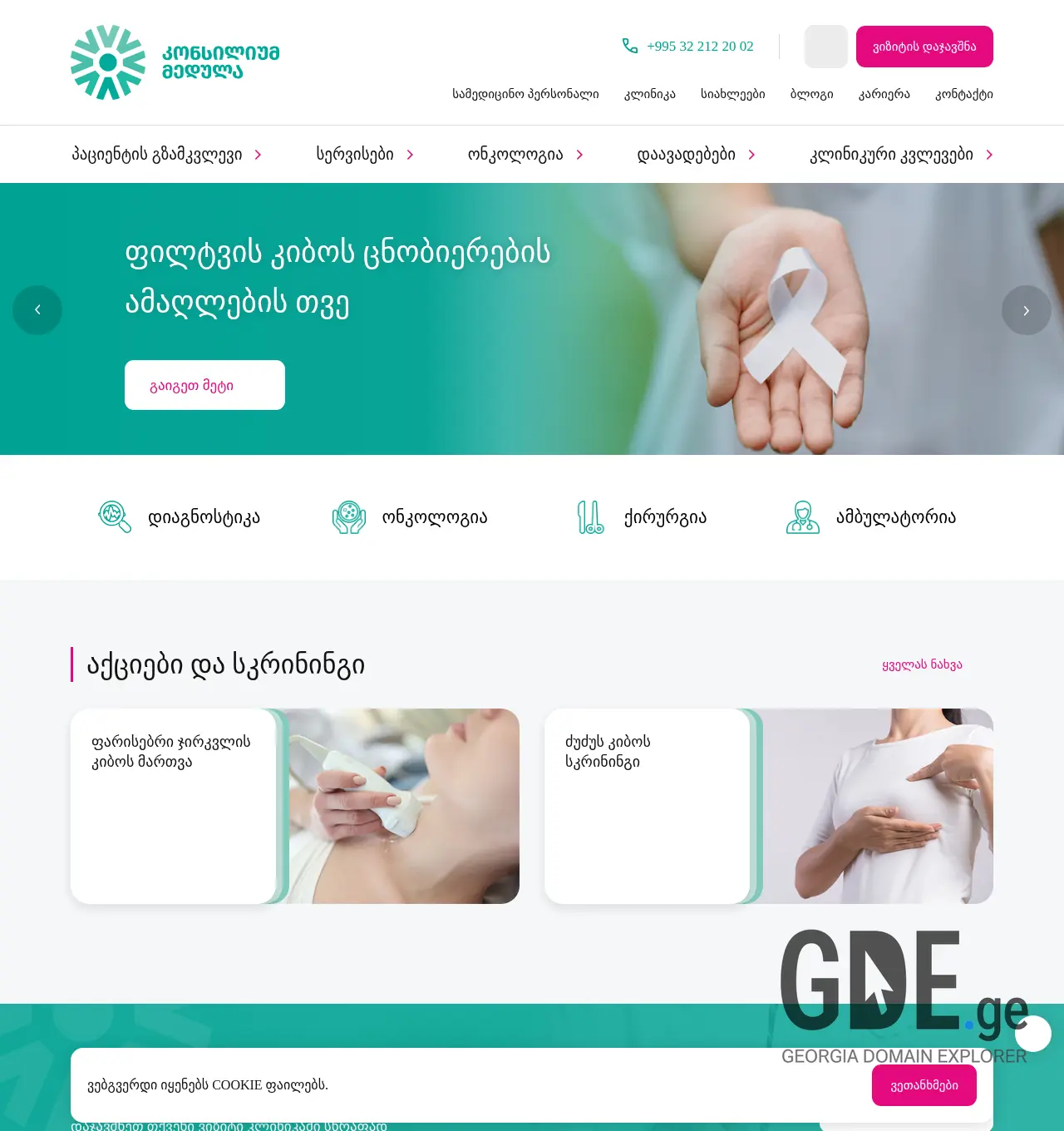 Screenshot of the site medula.ge at 2025-12-03