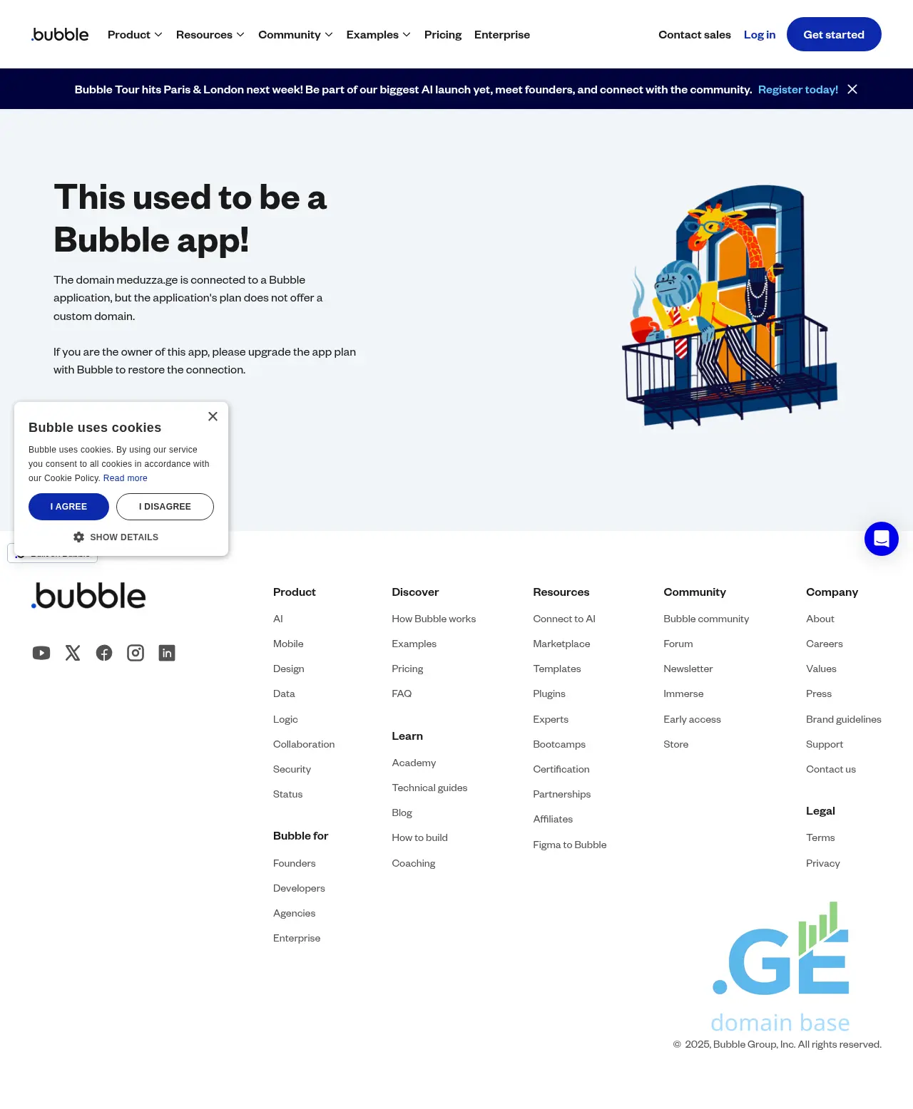 Screenshot of the site meduzza.ge