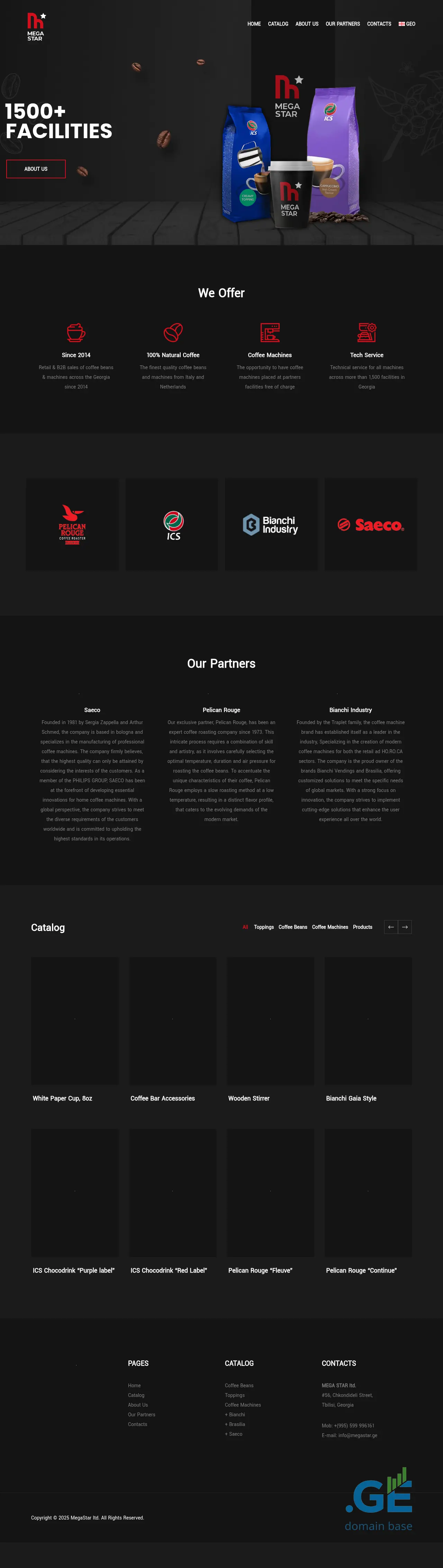 Screenshot of the site megastar.ge at 2025-09-15