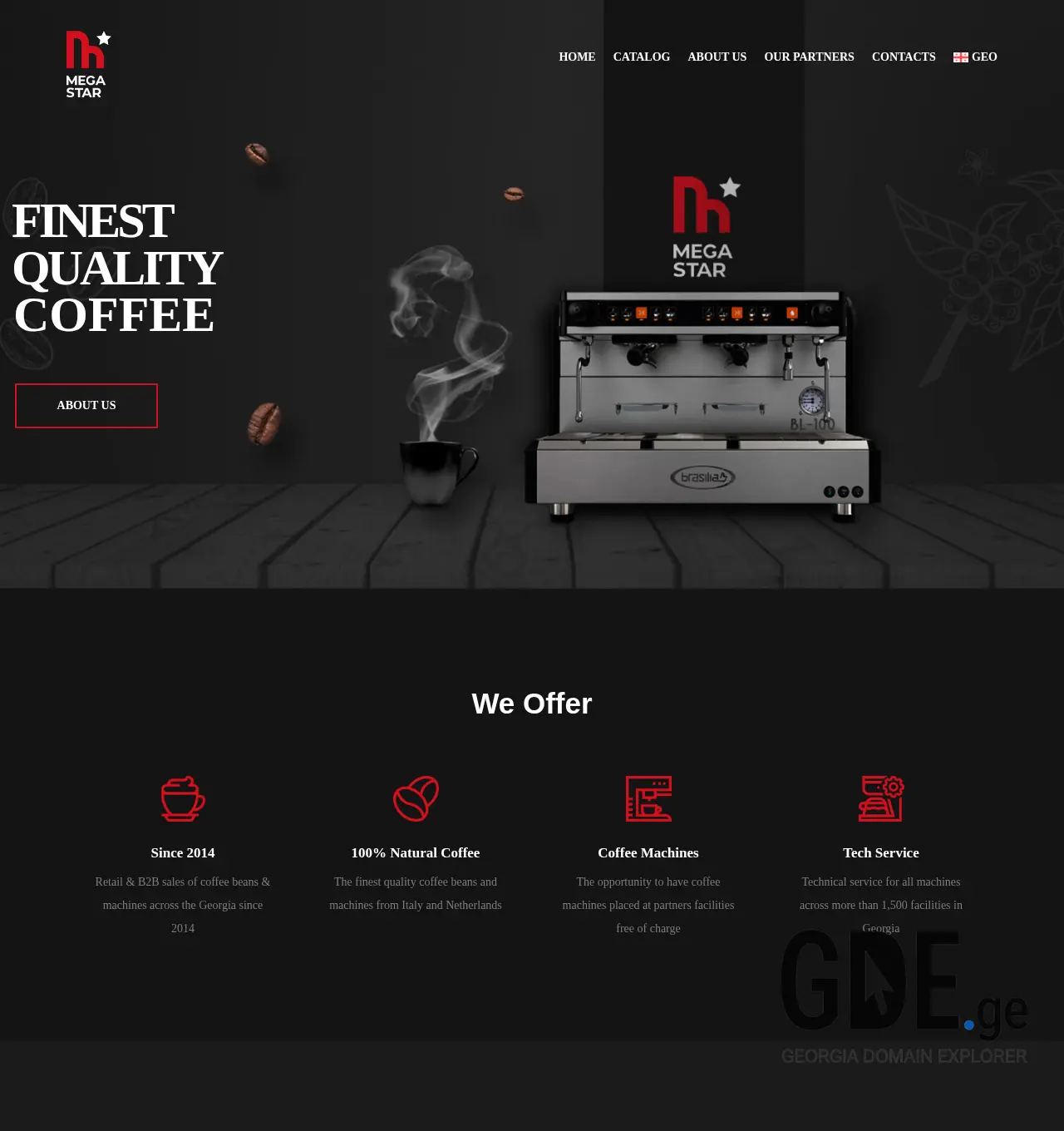 Screenshot of the site megastar.ge at 2025-12-03