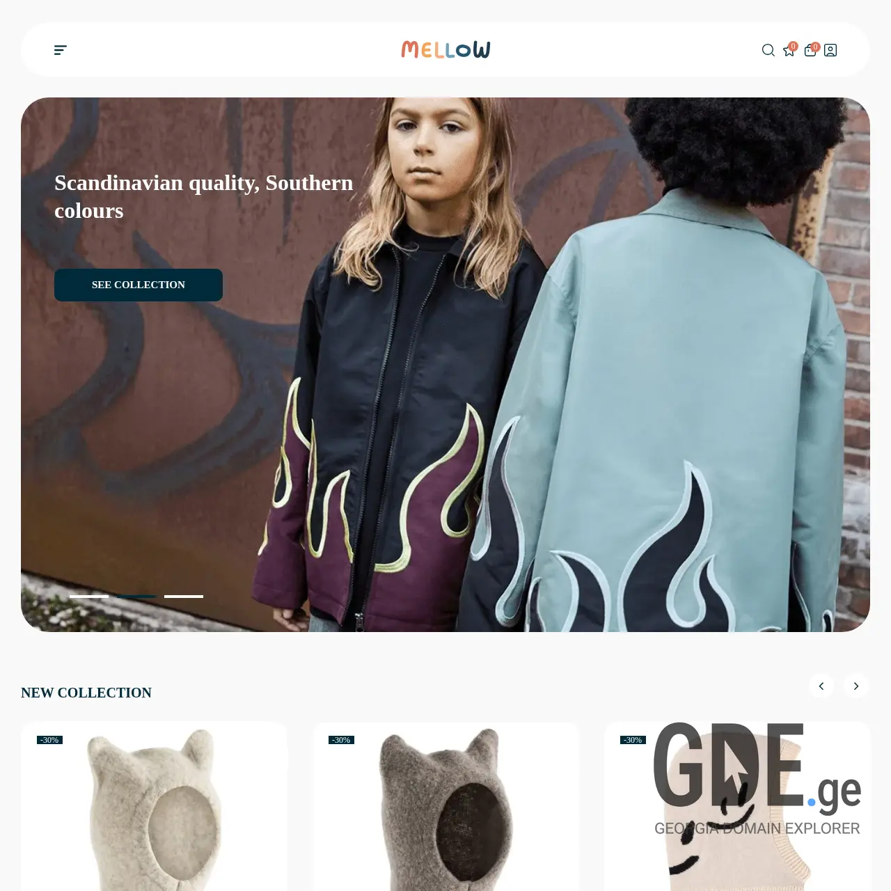 Screenshot of the site mellowstore.ge at 2025-12-12