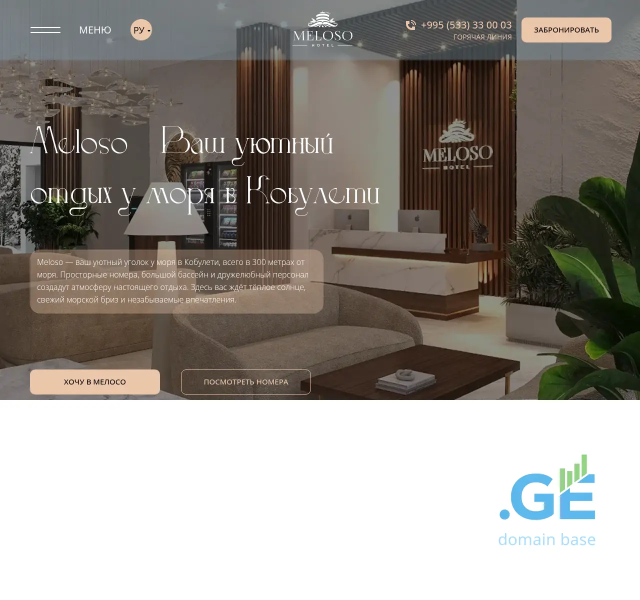 Screenshot of the site meloso.ge at 2025-10-28