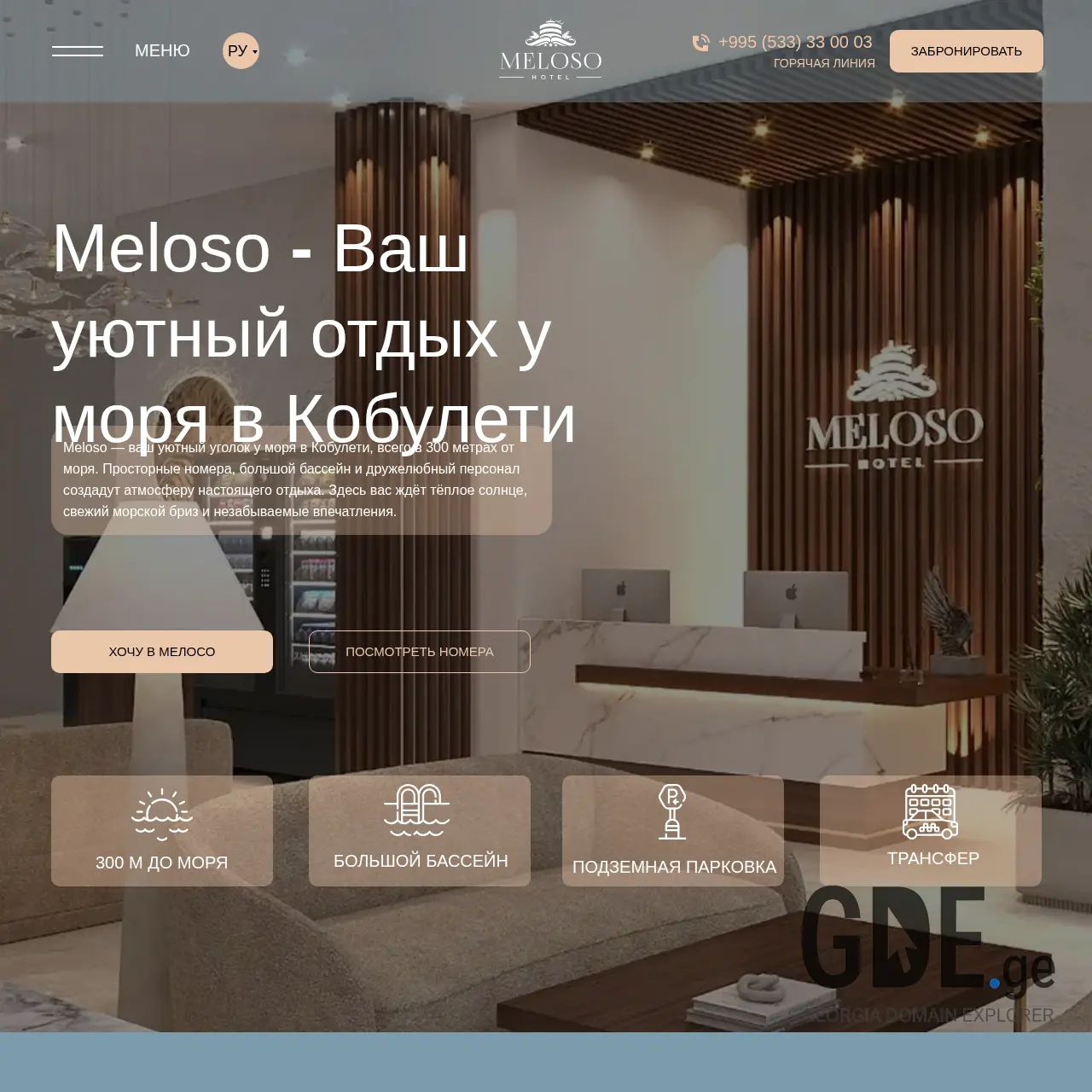 Screenshot of the site meloso.ge at 2025-12-15