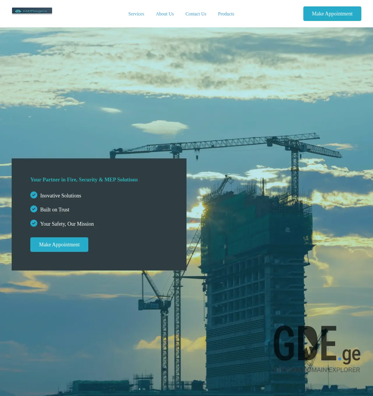 Screenshot of the site meplogics.ge at 2025-12-06