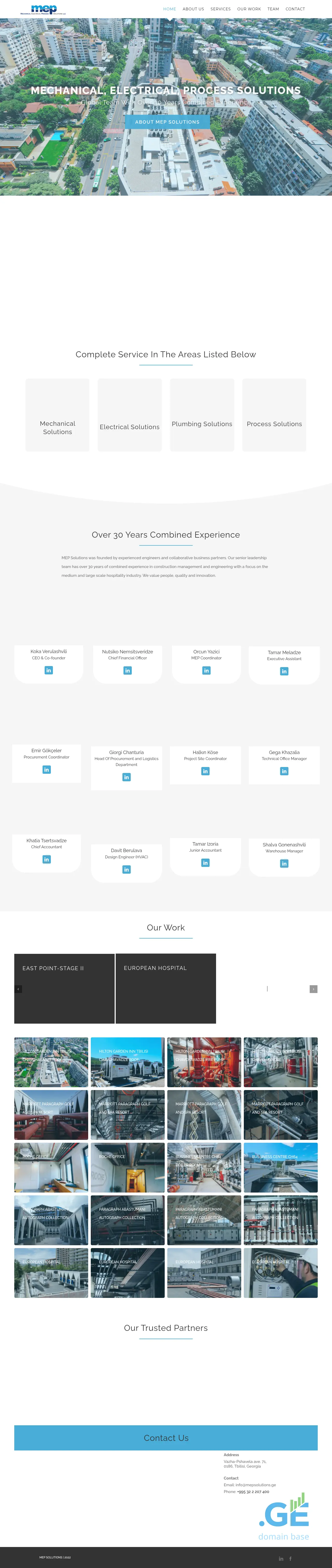 Screenshot of the site mepsolutions.ge at 2025-10-09