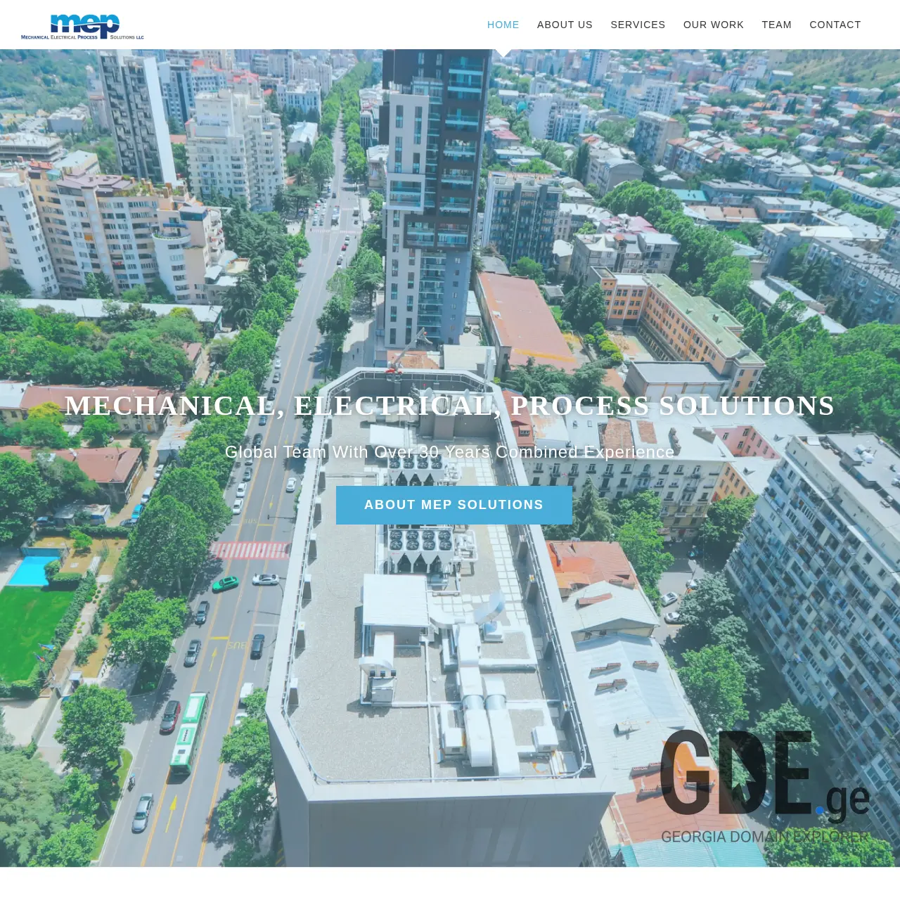 Screenshot of the site mepsolutions.ge at 2025-12-12