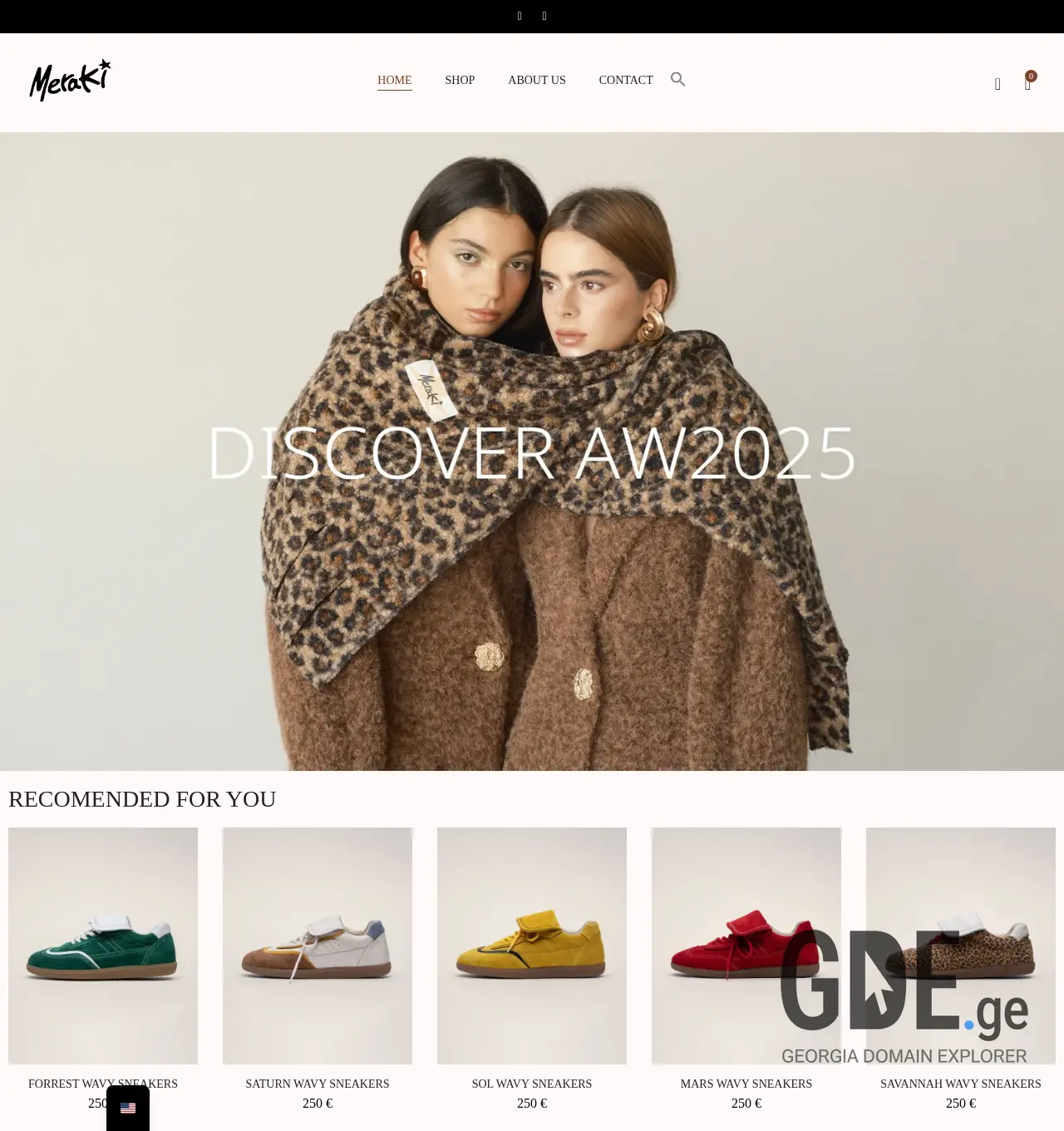 Screenshot of the site meraki.ge at 2025-12-02