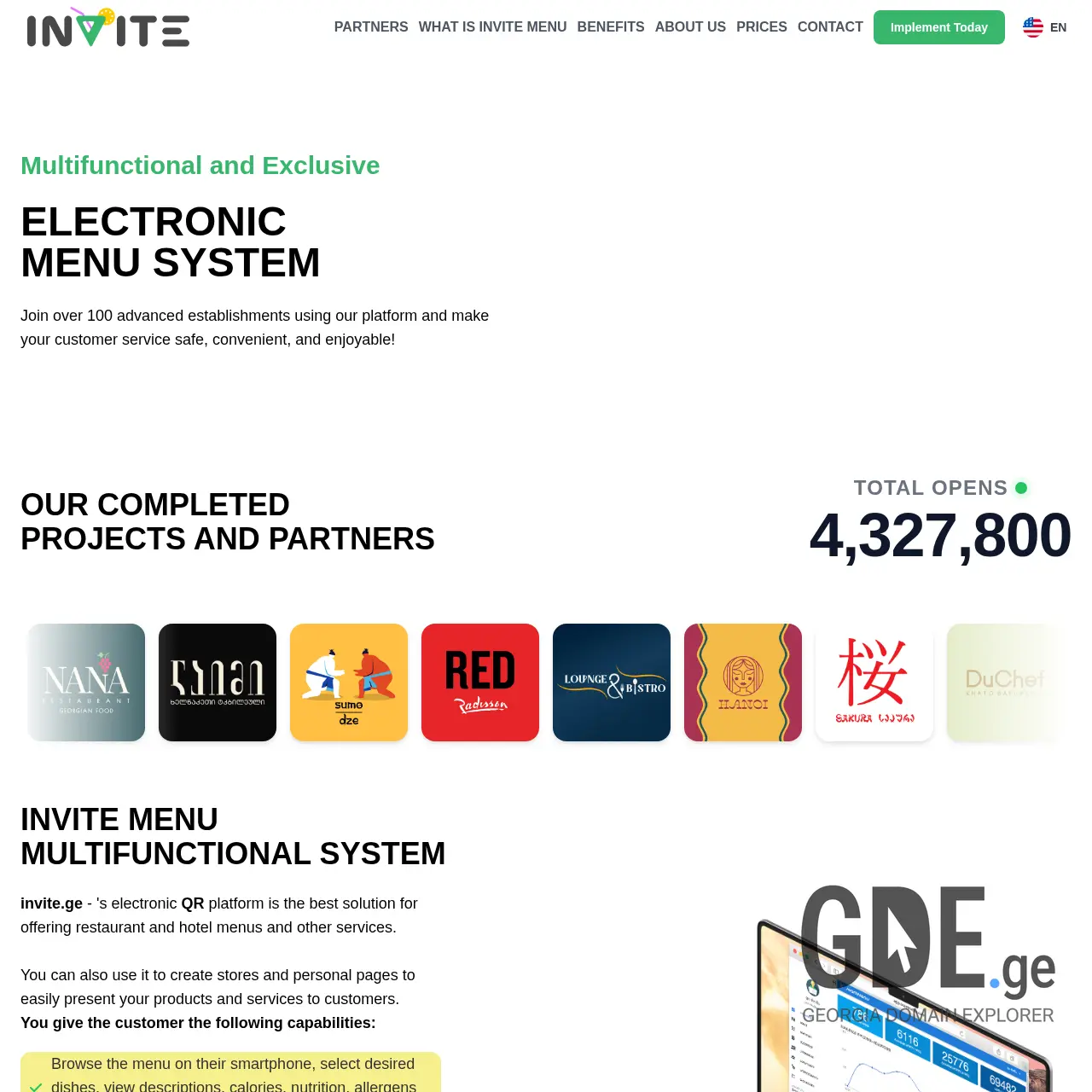 Screenshot of the site merdini-gurmania.ge at 2026-01-11