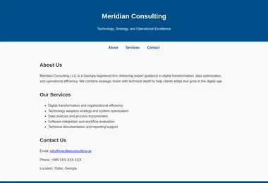 meridianconsulting.ge-ის ეკრანის სურათი