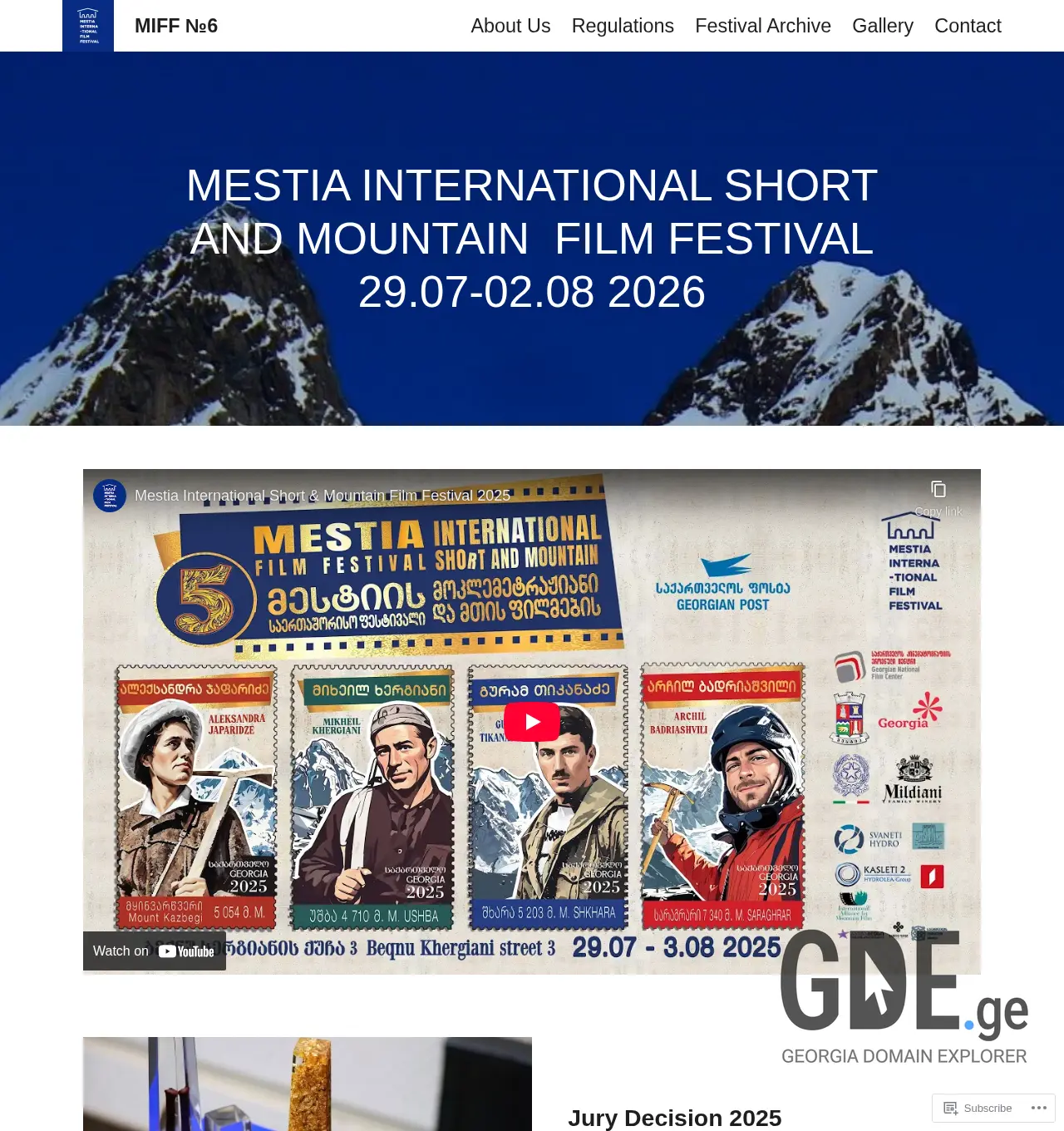 Screenshot of the site mestiaff.ge at 2025-12-03