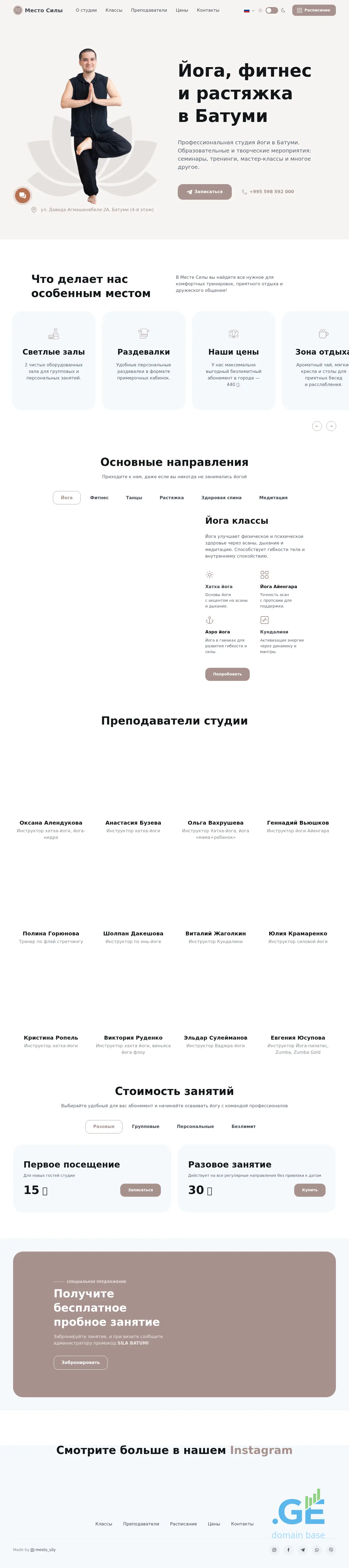 Screenshot of the site mestosily.ge