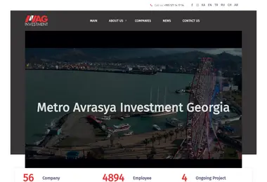 Screenshot of metroholding.ge
