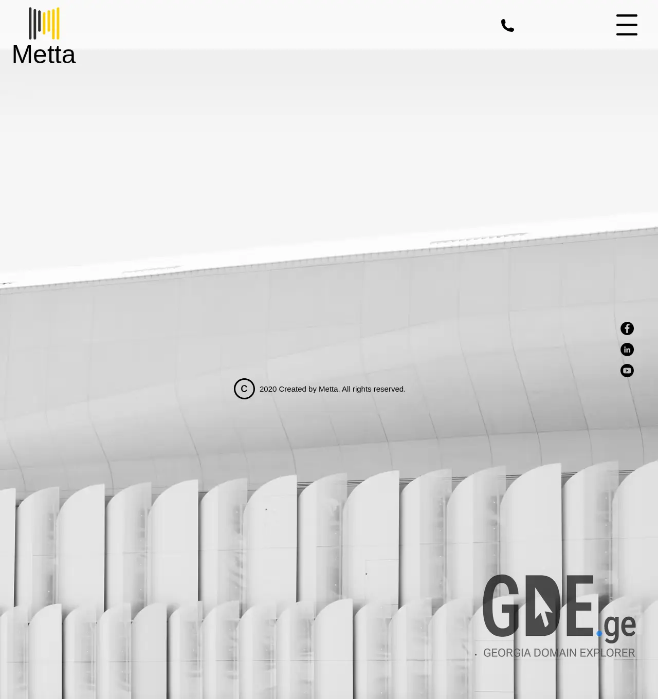 Screenshot of the site metta.ge at 2025-12-03