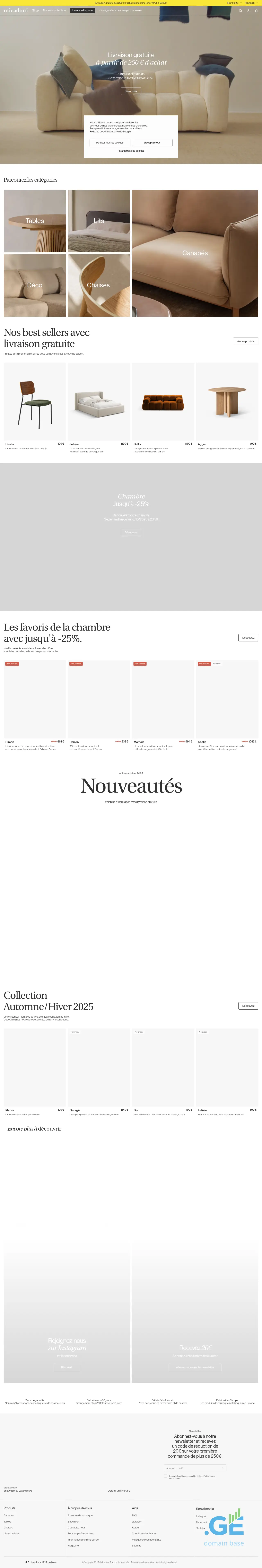 Screenshot of the site micadoni.ge