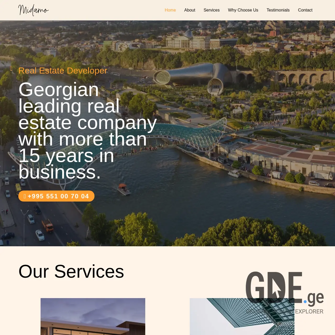 Screenshot of the site midamollc.ge at 2025-12-11