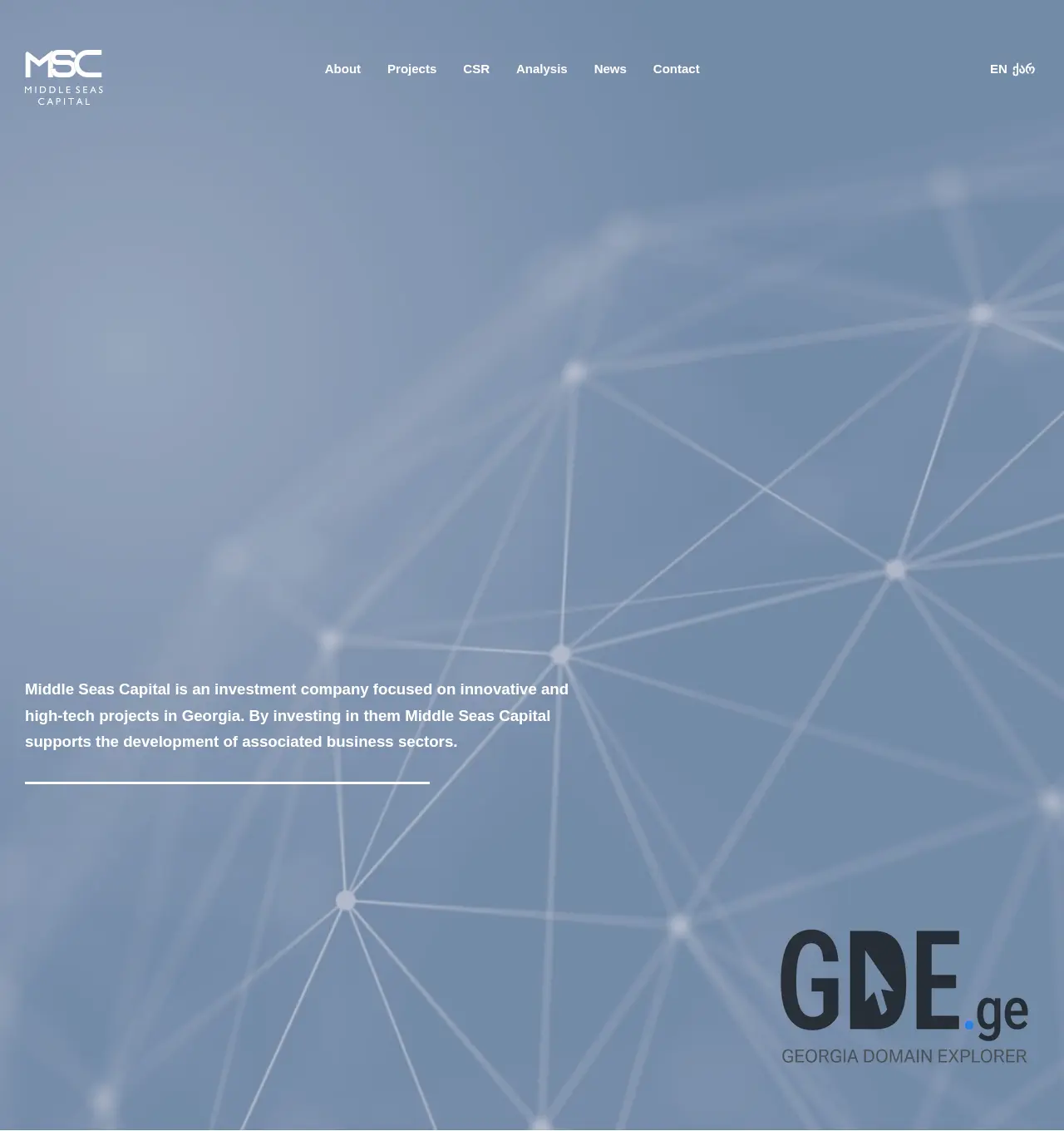 Screenshot of the site middleseascapital.ge at 2025-12-03
