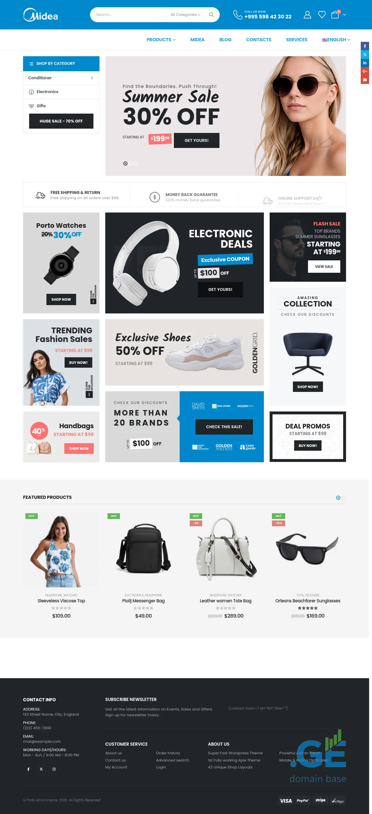 Screenshot of the site midea-saburtalo.ge
