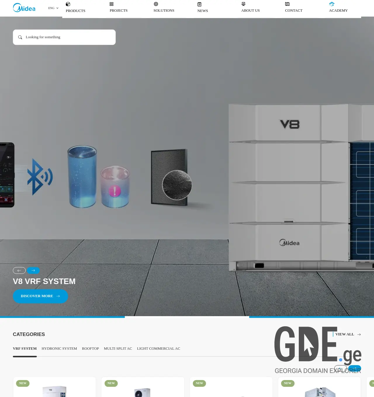 Screenshot of the site midea.com.ge at 2025-12-01