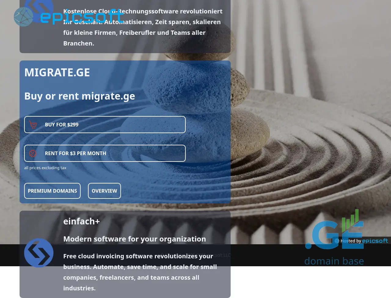 Screenshot of the site migrate.ge