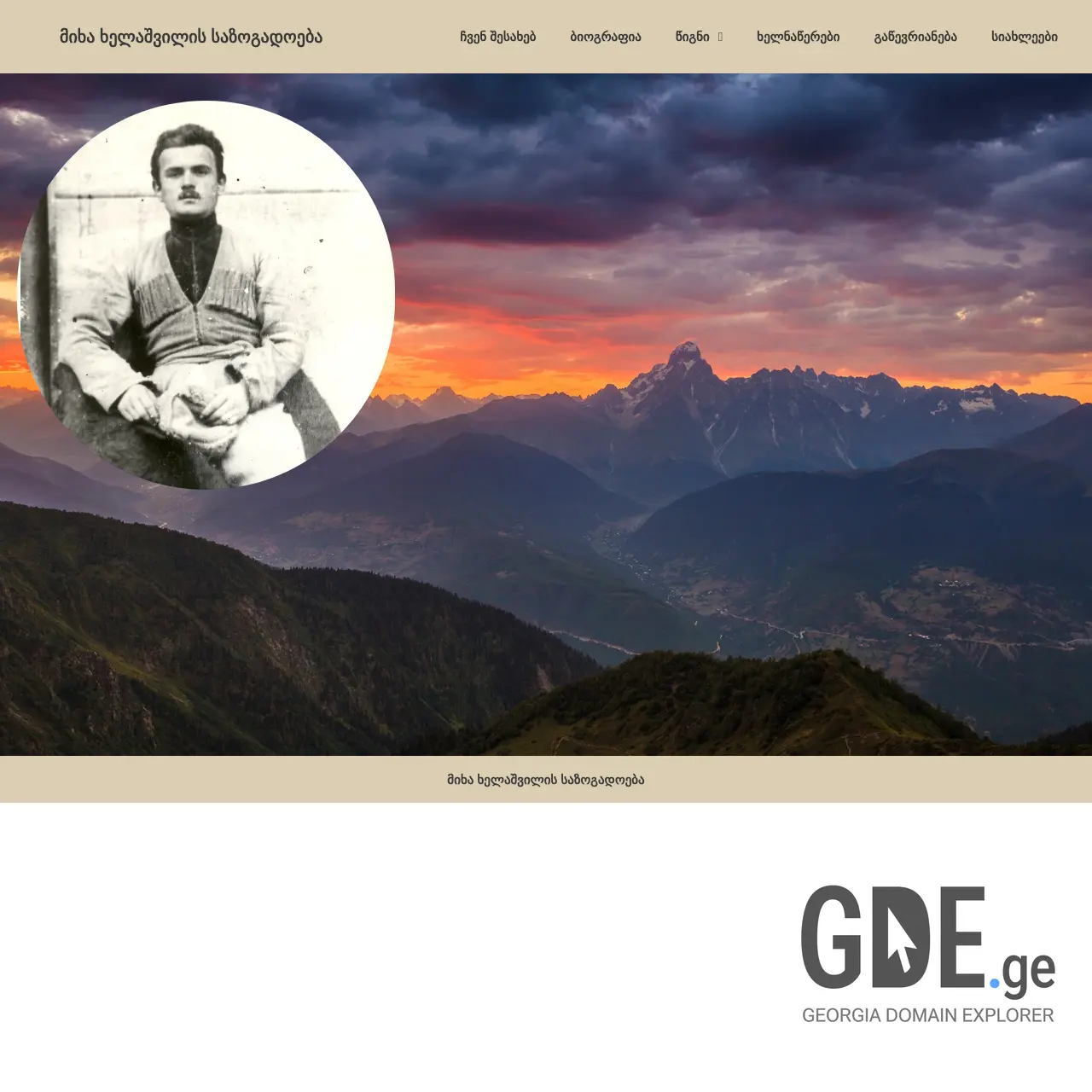 Screenshot of the site mikhakhelashvili.ge at 2025-12-11