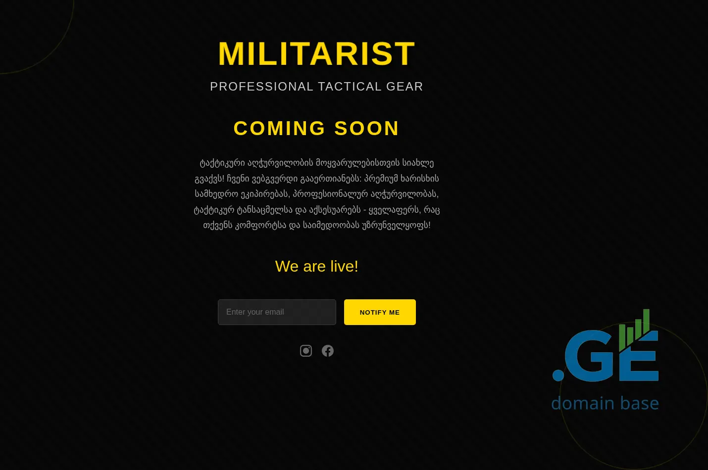 Screenshot of the site militarist.ge