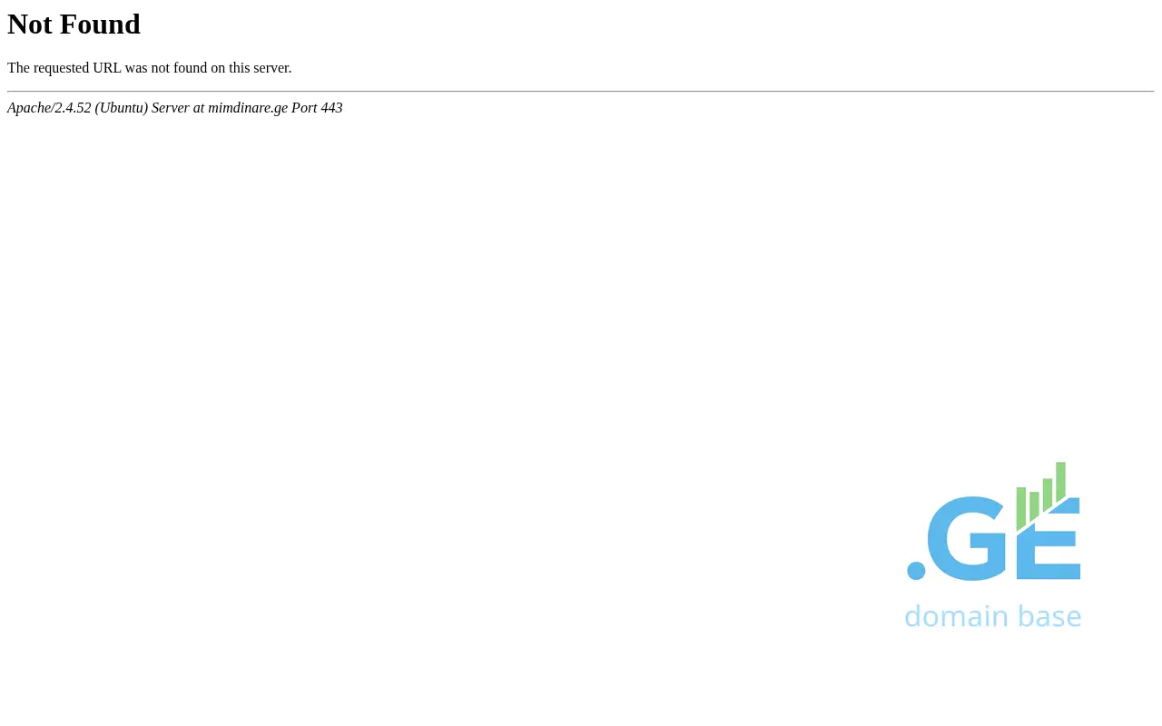 Screenshot of the site mimdinare.ge