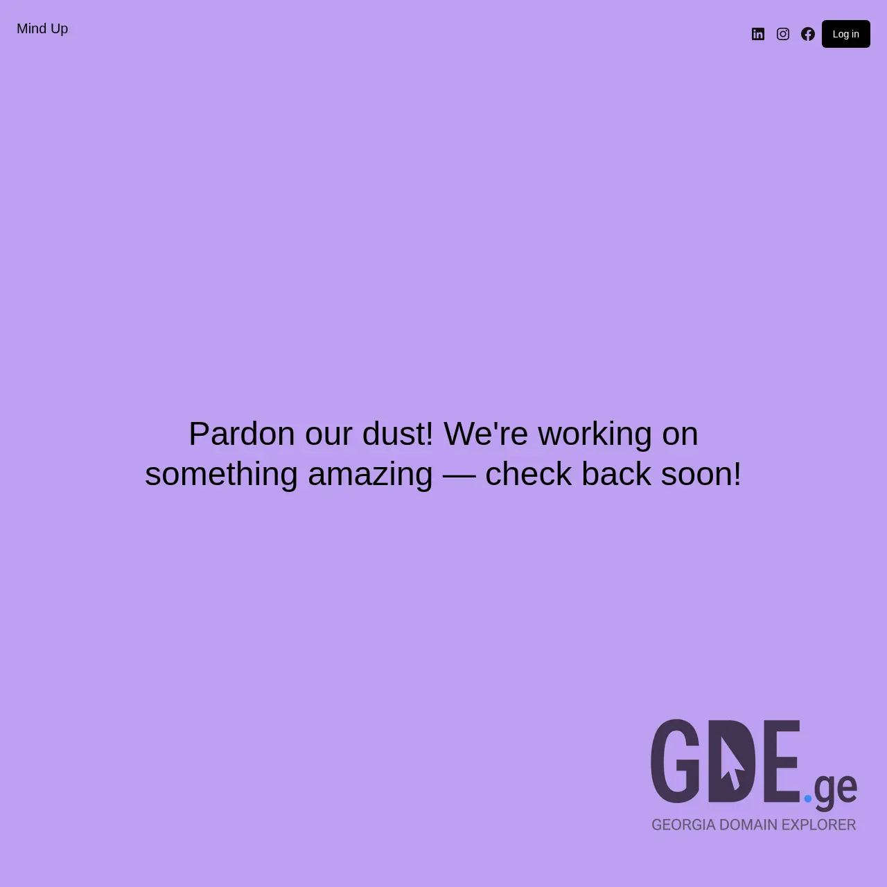 Screenshot of the site mindup.ge at 2025-12-12