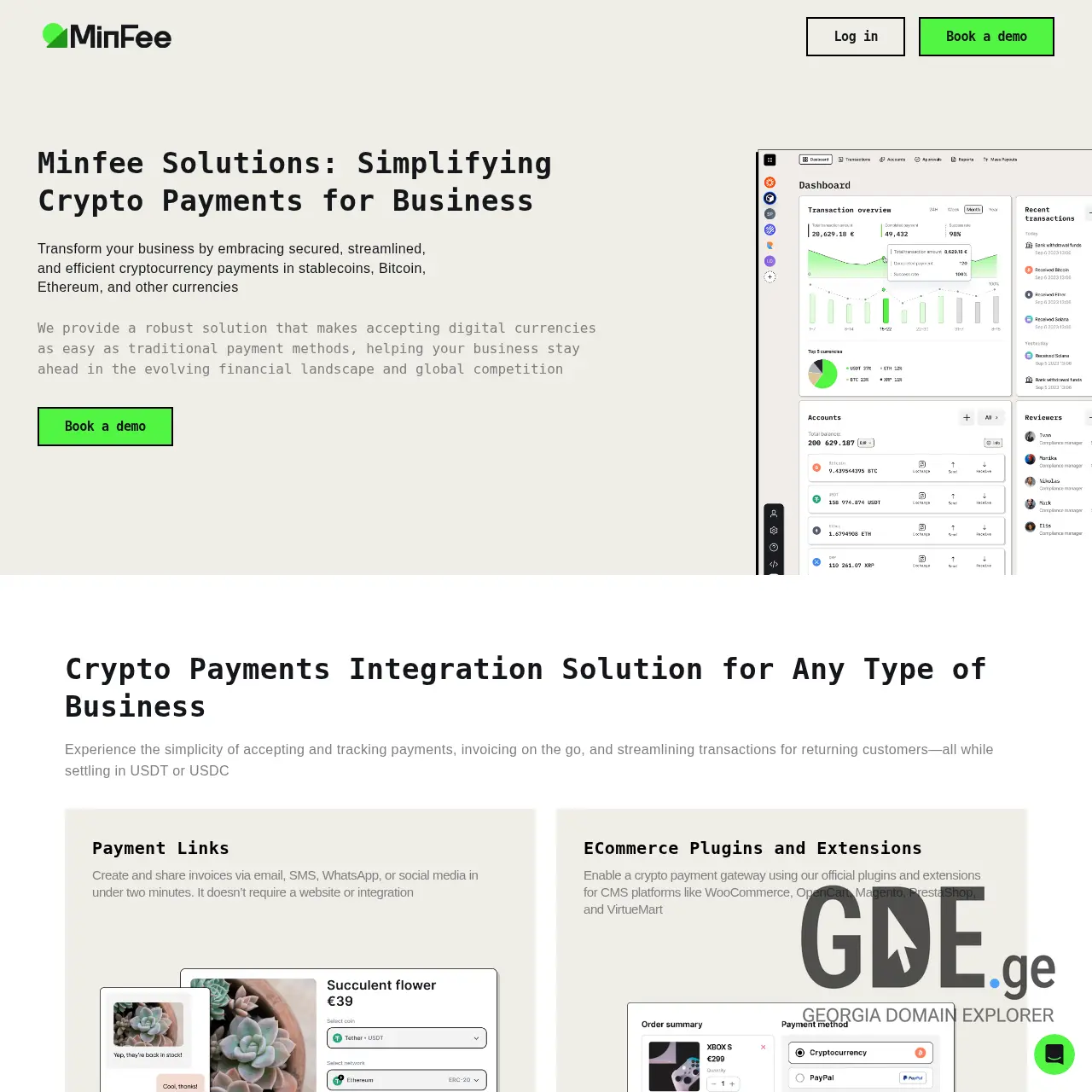 Screenshot of the site minfee.ge at 2025-12-11