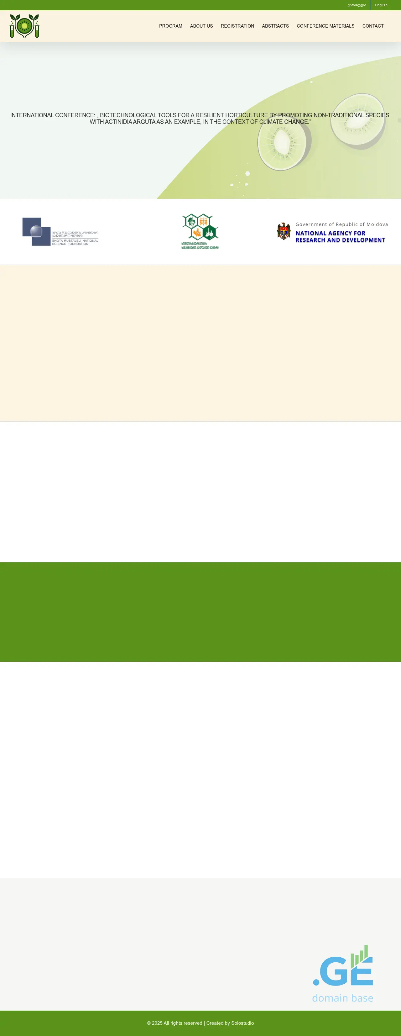 Screenshot of the site minikiwibiotechconf.ge
