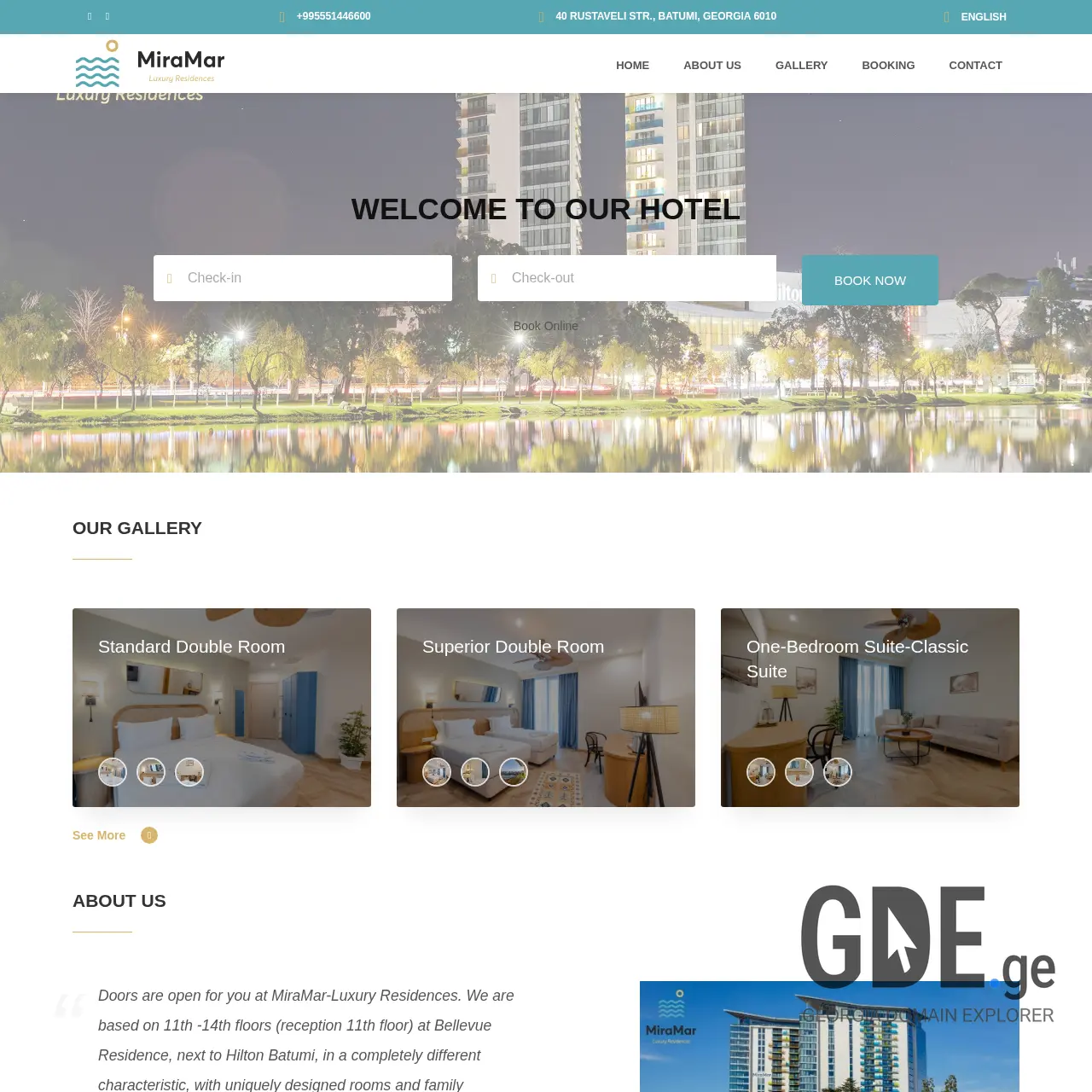 Screenshot of the site miramar.ge at 2025-12-12